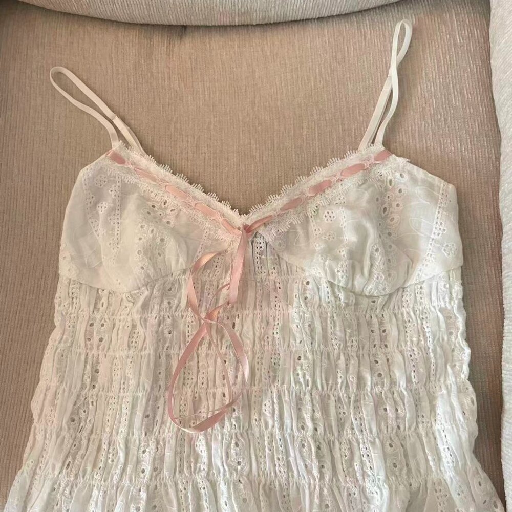 Beverly and Beck Aubrey Eyelet Tank Top
